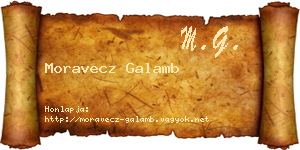 Moravecz Galamb névjegykártya